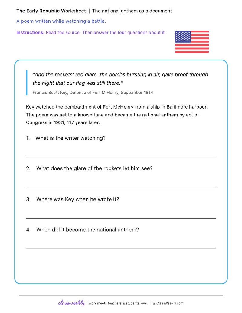 The national anthem as a document