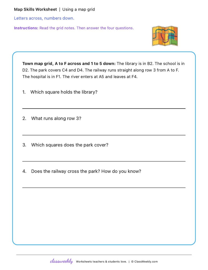 Using a map grid