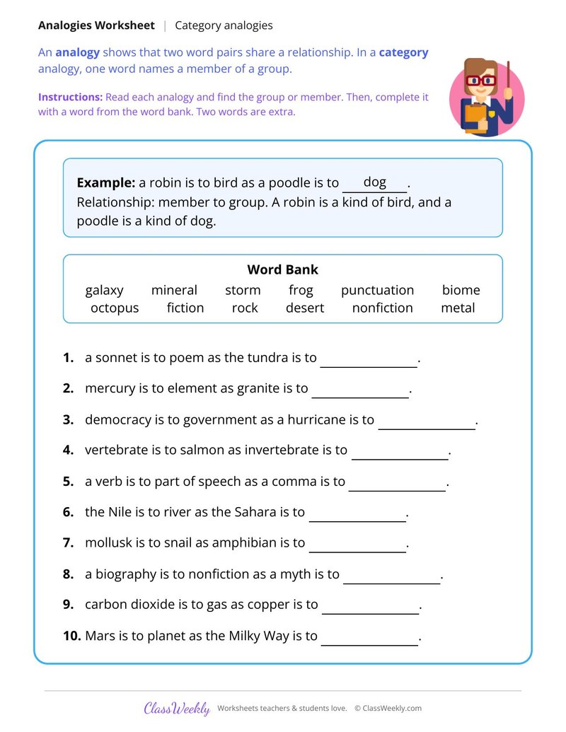 Category Analogies