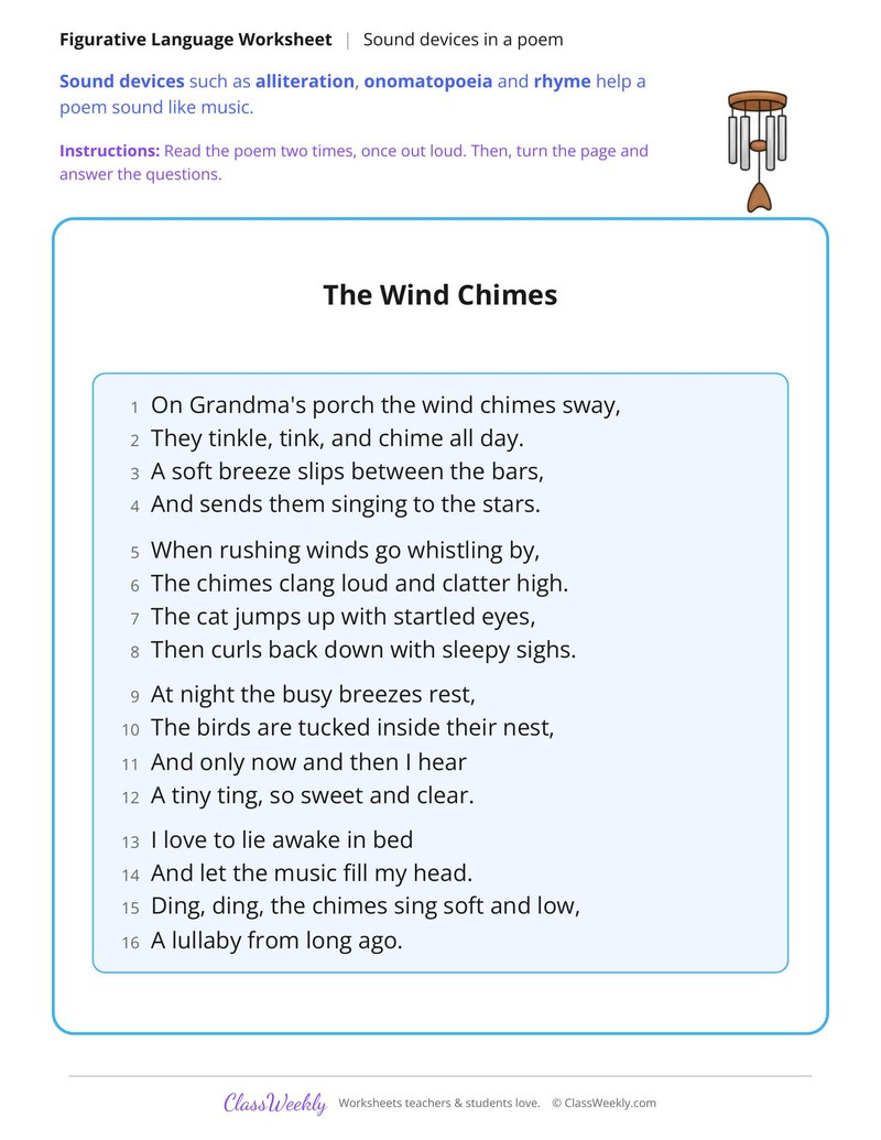 Sound Devices in a Poem - Page 1