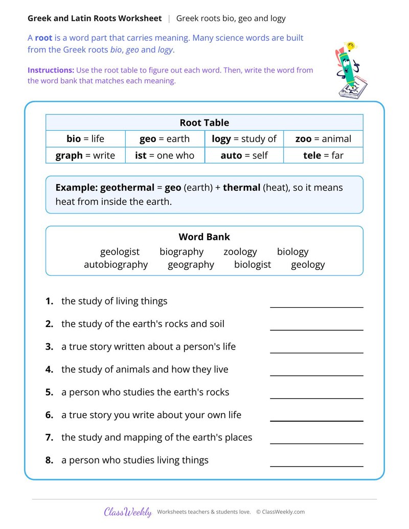 Greek Roots Bio, Geo and Logy