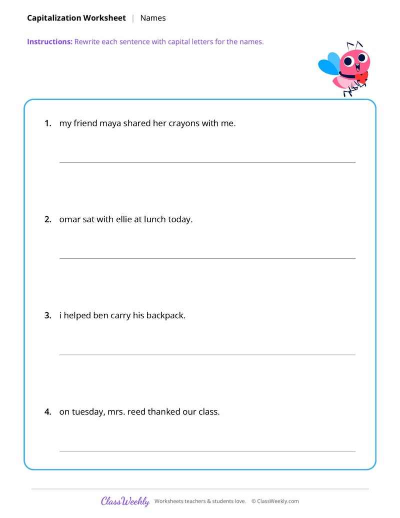 Capitalize Names - Friendship & Kindness