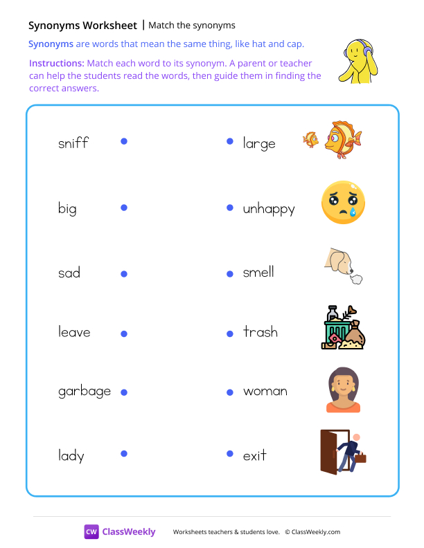 Match the synonyms - Music