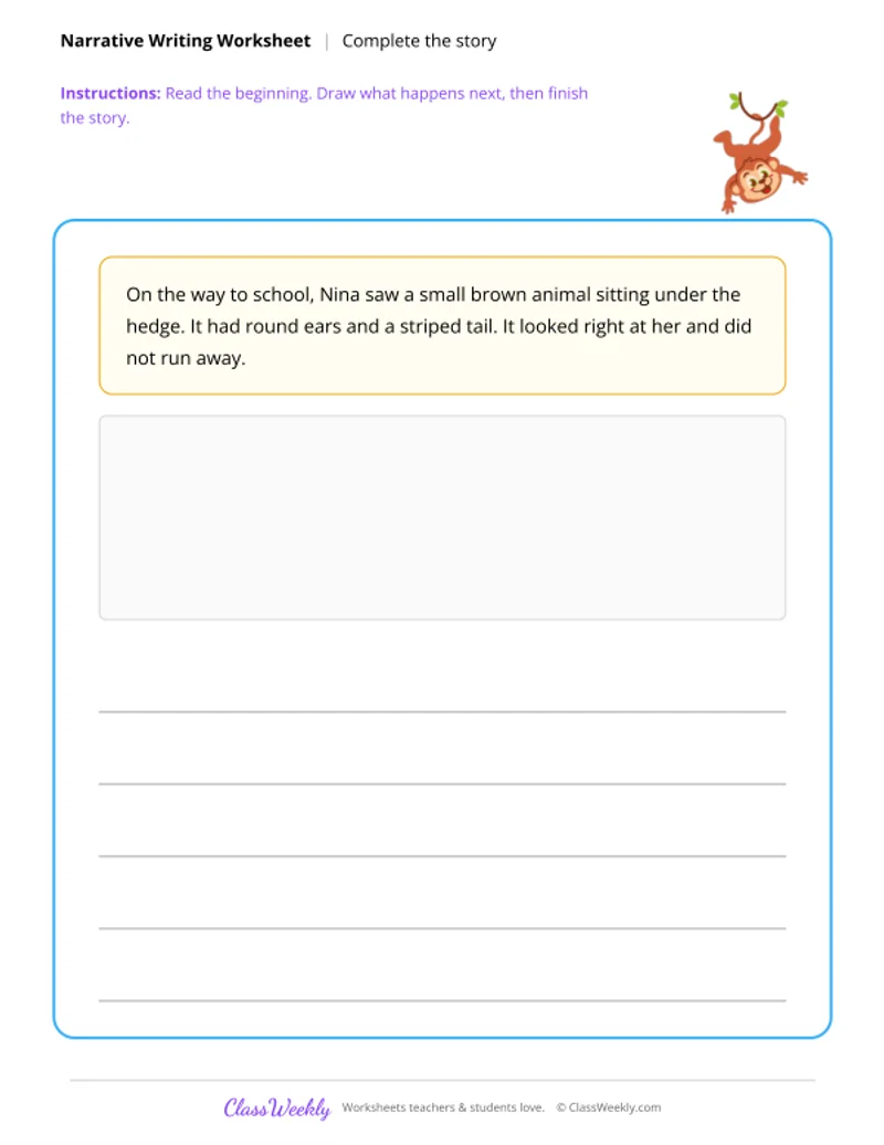 Narrative Writing - Complete the Story