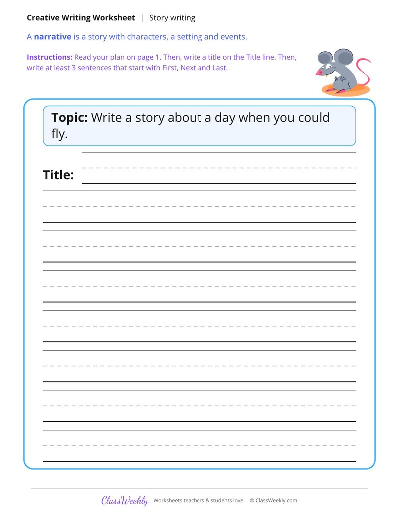 If I Could Fly Story Writing - Page 2