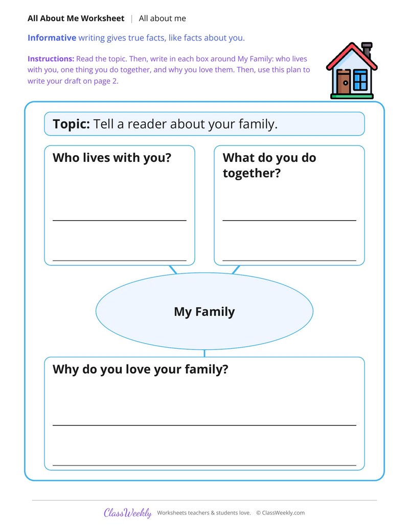 My Family Writing - Page 1