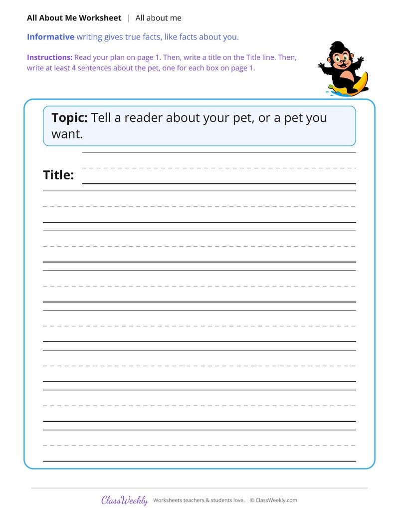 My Pet or a Pet I Want Writing - Page 2
