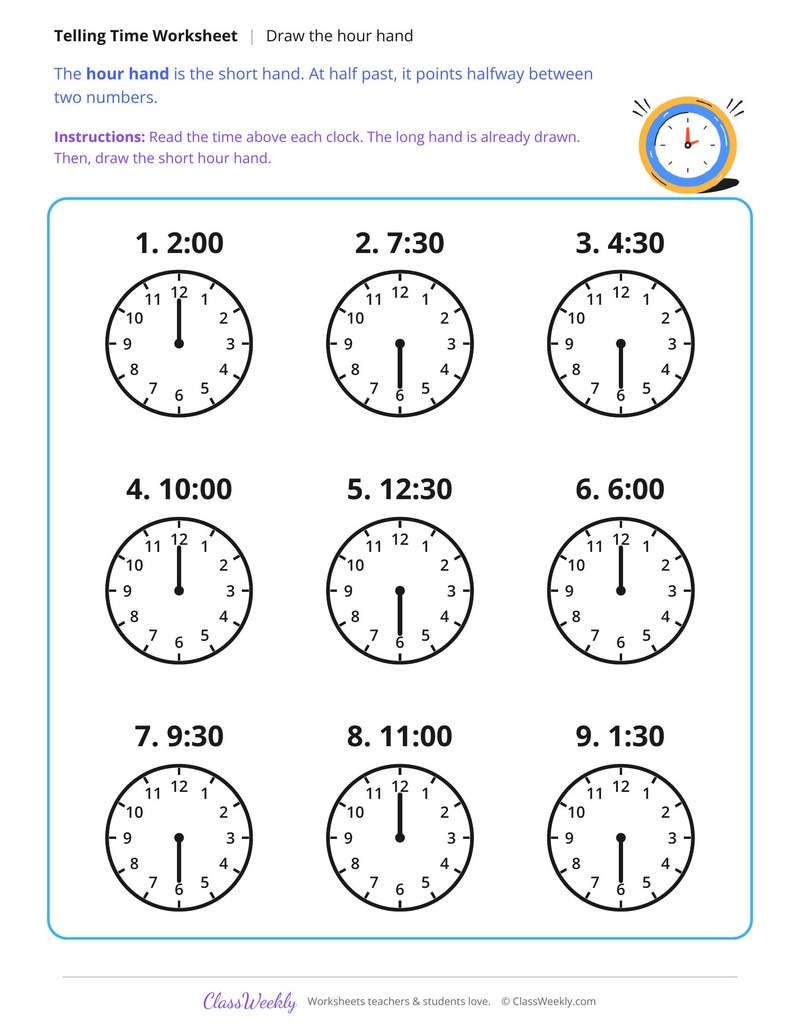 Draw the Hour Hand