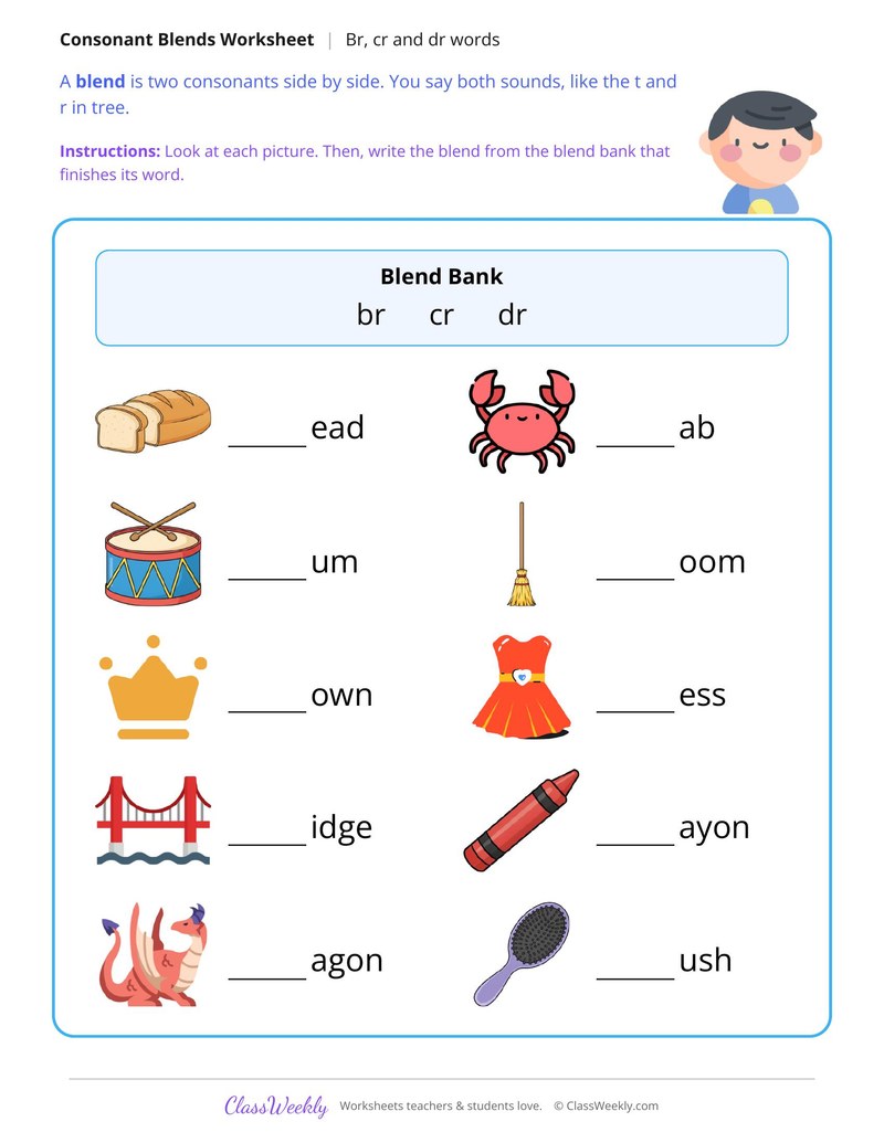 Br, Cr and Dr Words