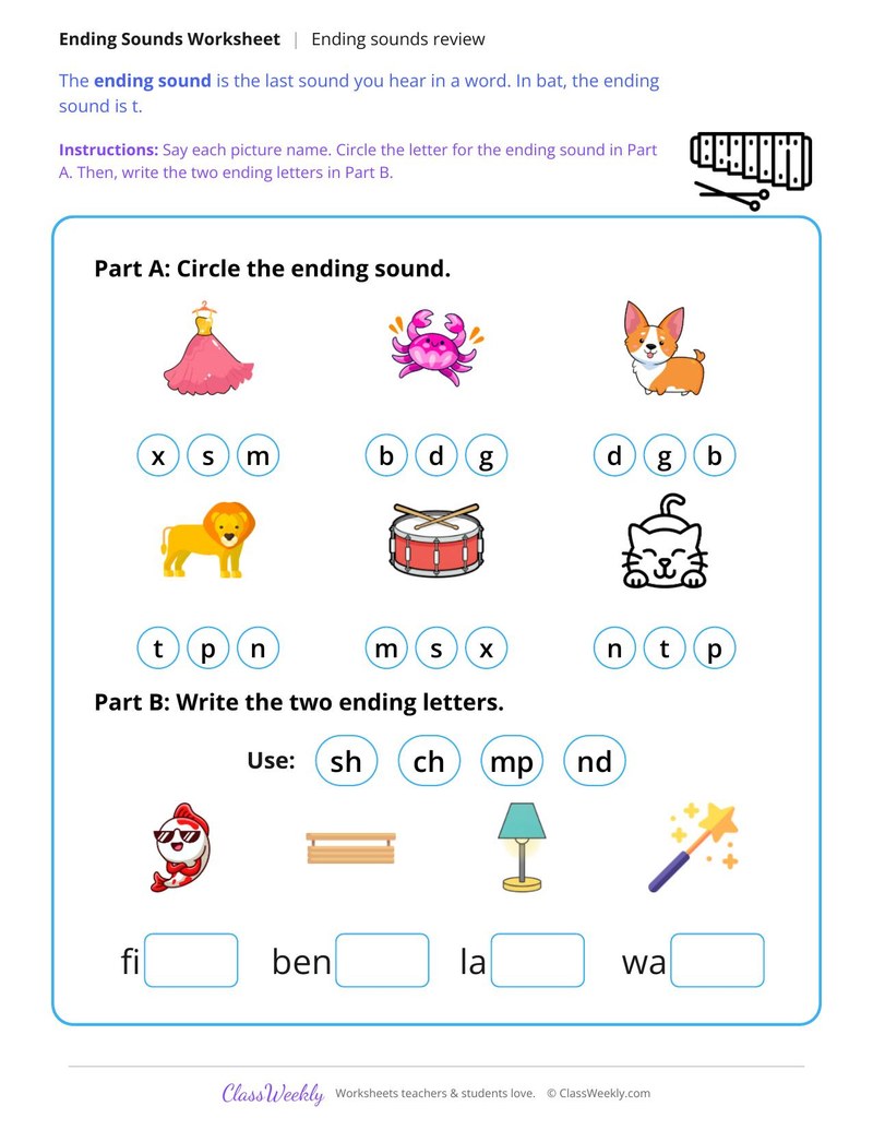 Ending Sounds Review