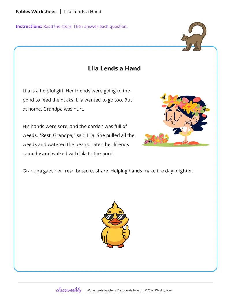 Lila Lends a Hand