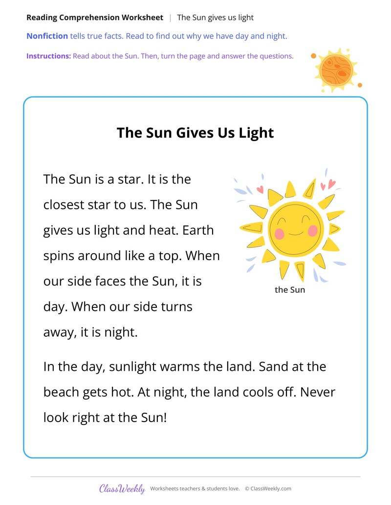 The Sun Gives Us Light (Short Read) - Page 1