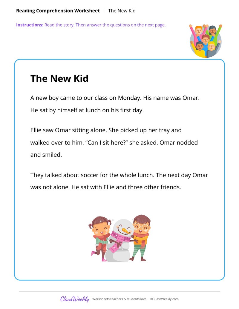The New Kid - Friendship & Kindness - Page 1
