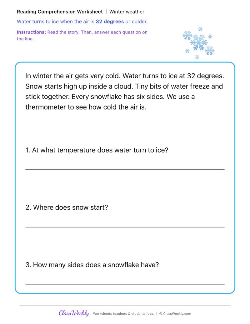 Winter weather - Winter Science & Weather