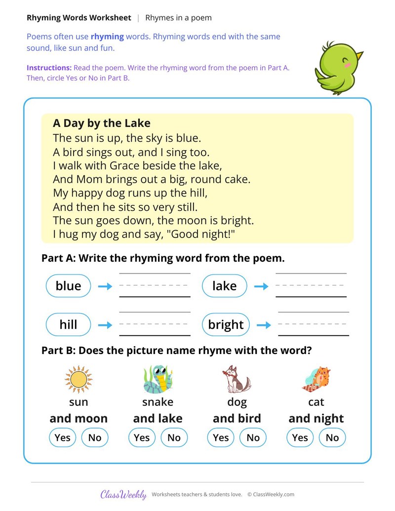 Rhymes in a Poem
