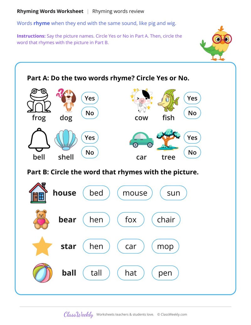 Rhyming Words Review