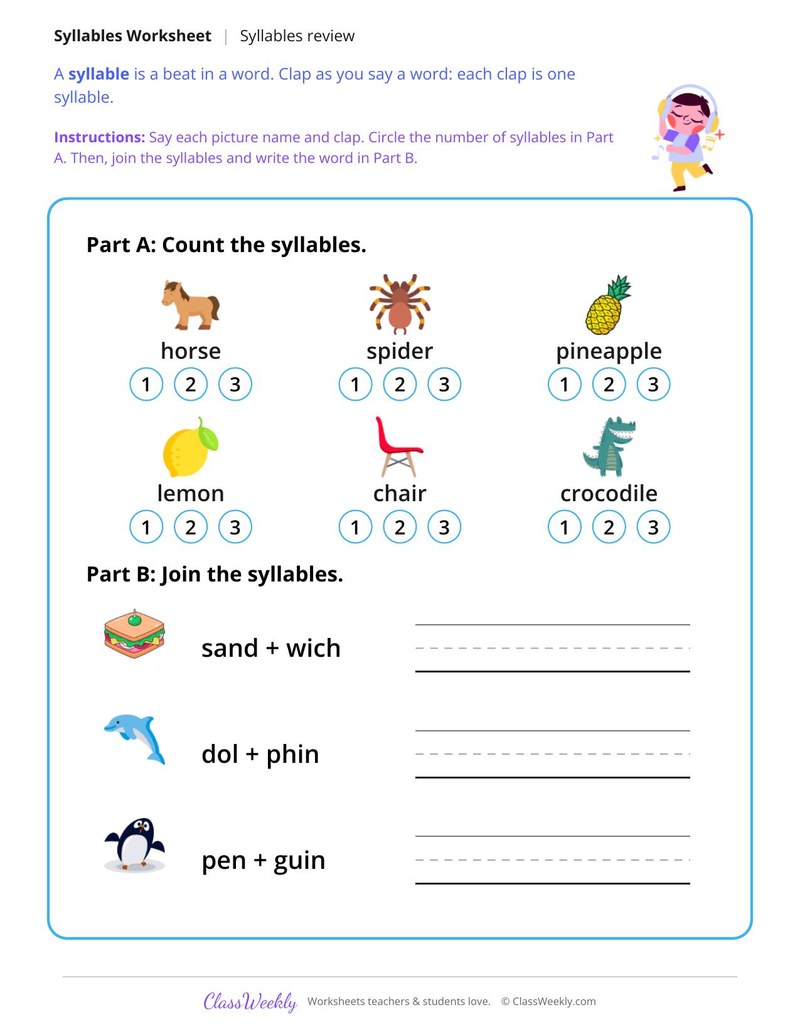 Syllables Review