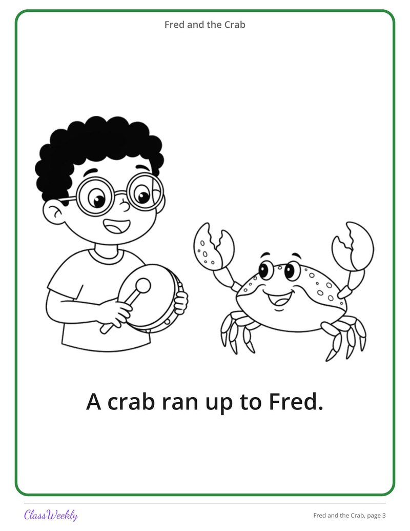 Fred and the Crab: R Blends Decodable Reader