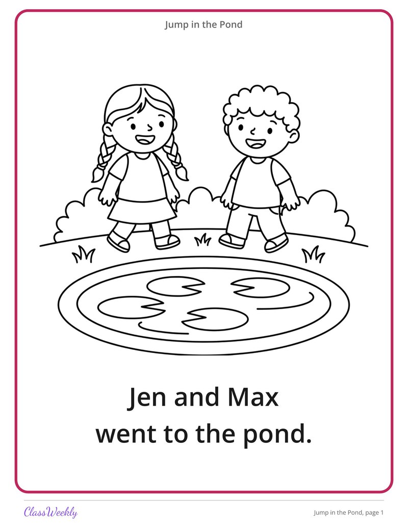 Jump in the Pond: Ending Blends Decodable Reader