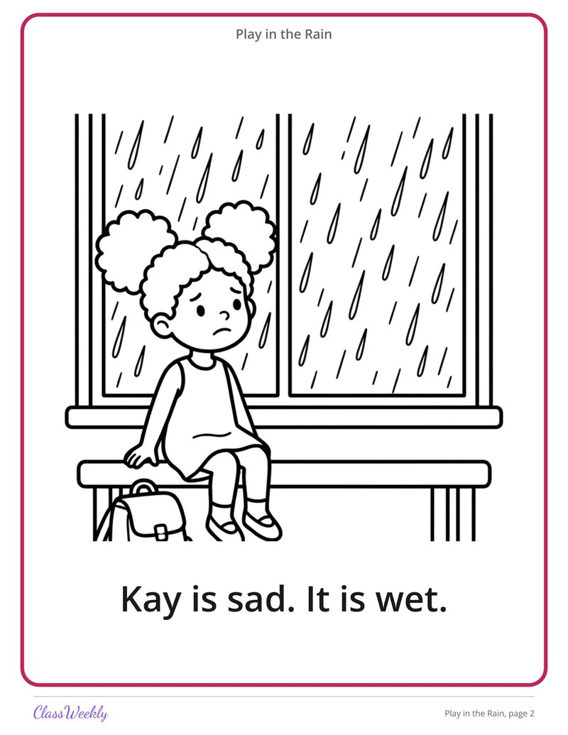 Play in the Rain: AI and AY Decodable Reader - Page 3