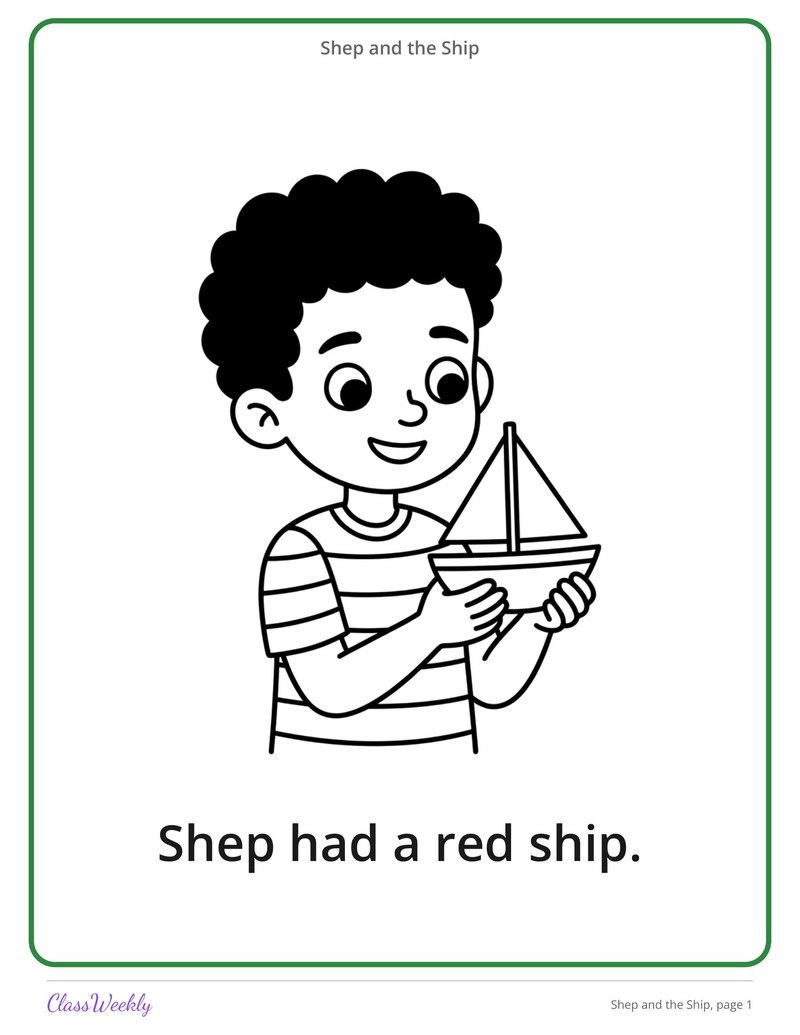 Shep and the Ship: SH Decodable Reader