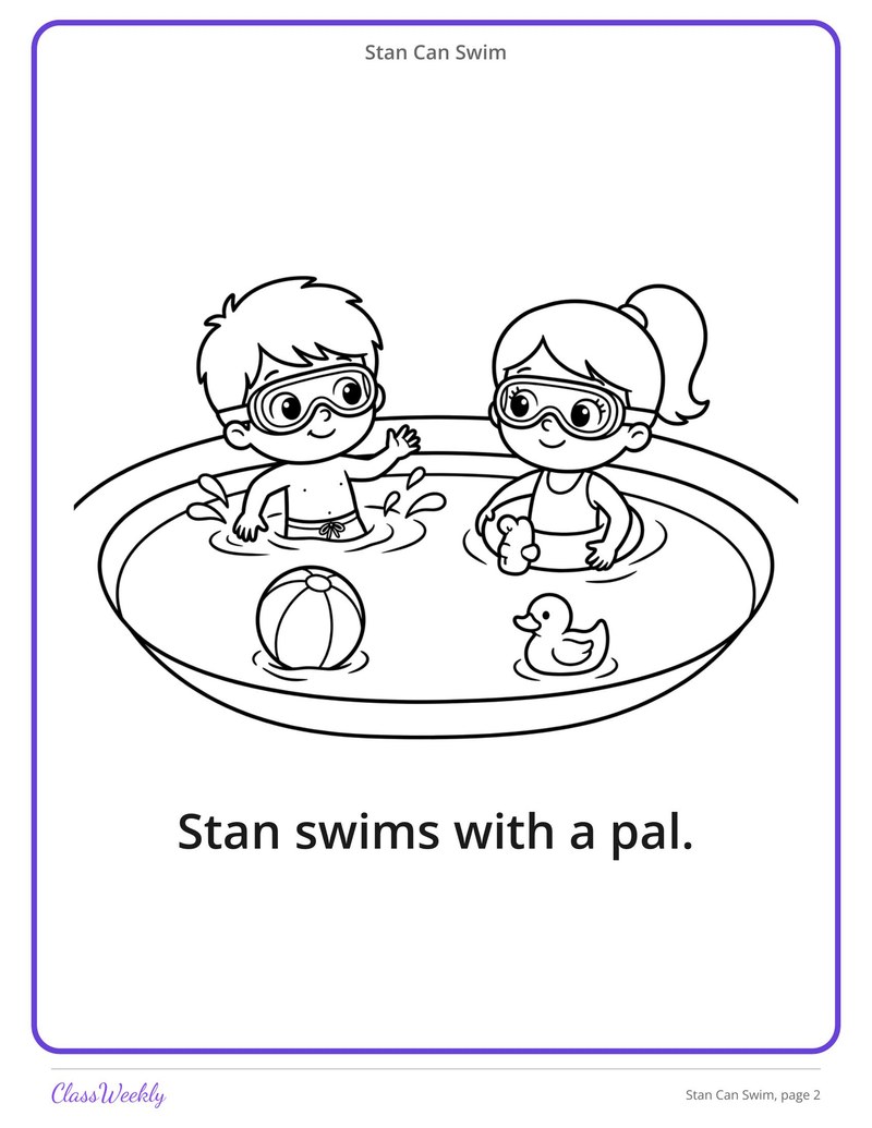 Stan Can Swim: S Blends Decodable Reader