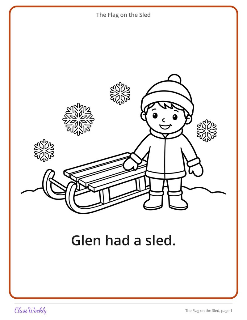The Flag on the Sled: L Blends Decodable Reader