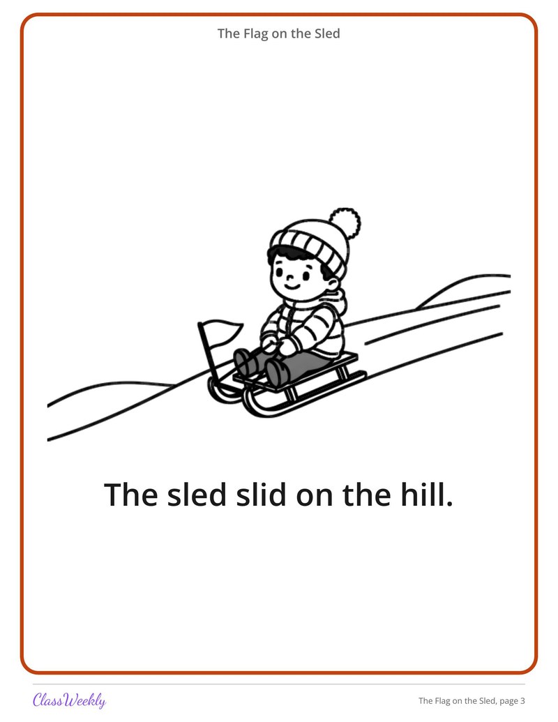 The Flag on the Sled: L Blends Decodable Reader
