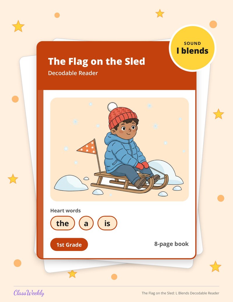 The Flag on the Sled: L Blends Decodable Reader - Page 1