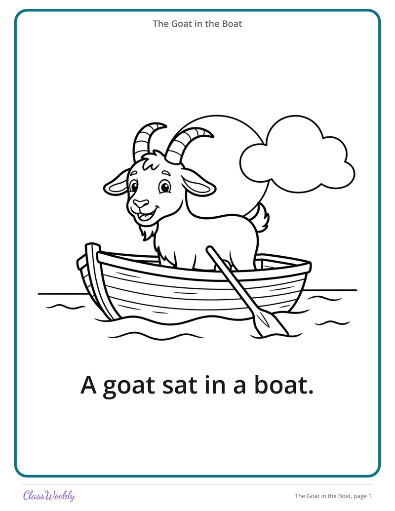The Goat in the Boat: OA and OW Decodable Reader - Page 2