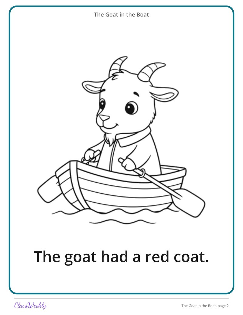 The Goat in the Boat: OA and OW Decodable Reader - Page 3