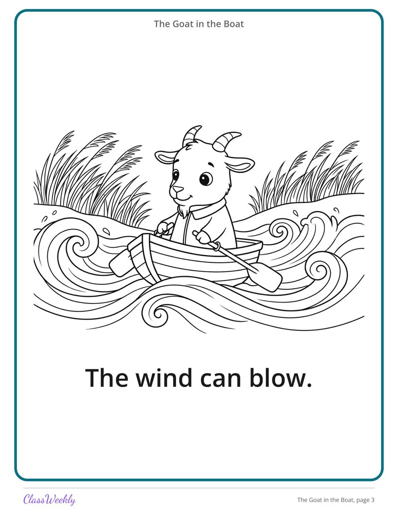 The Goat in the Boat: OA and OW Decodable Reader - Page 4