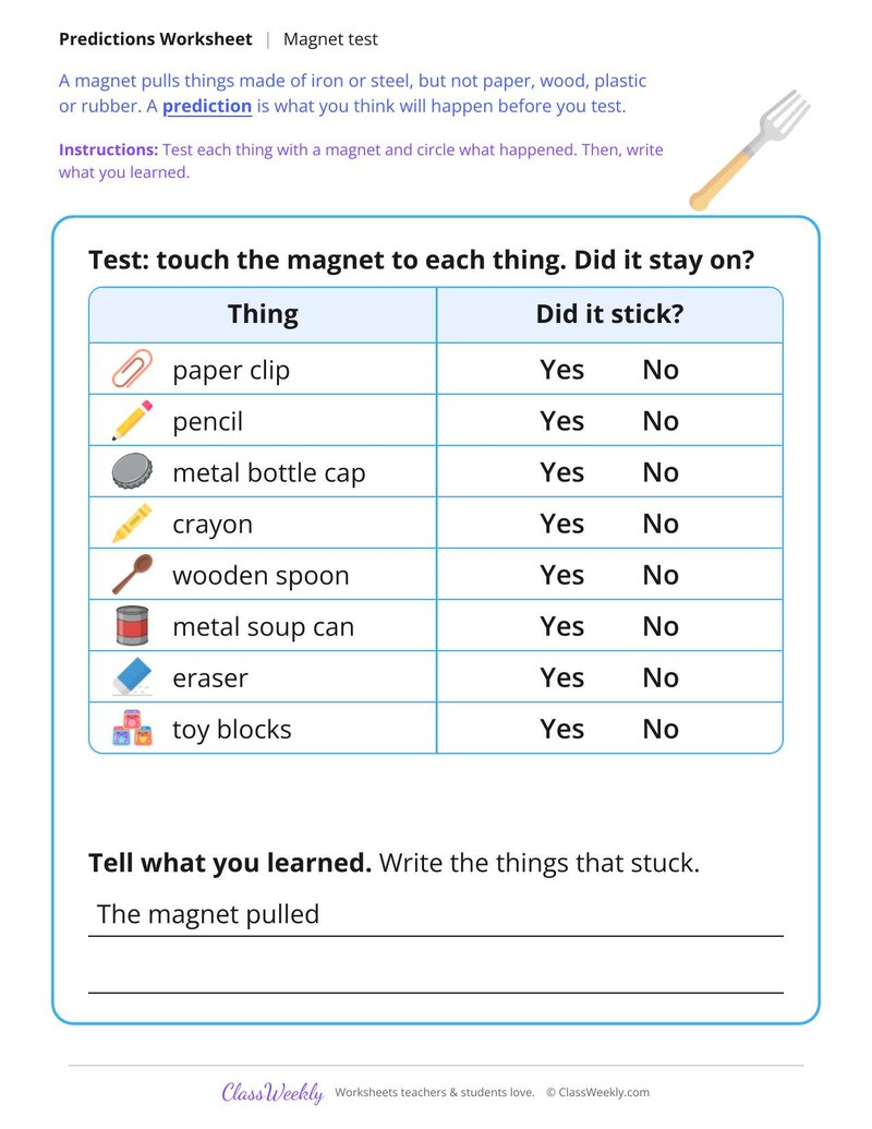 Magnet Test Record Sheet