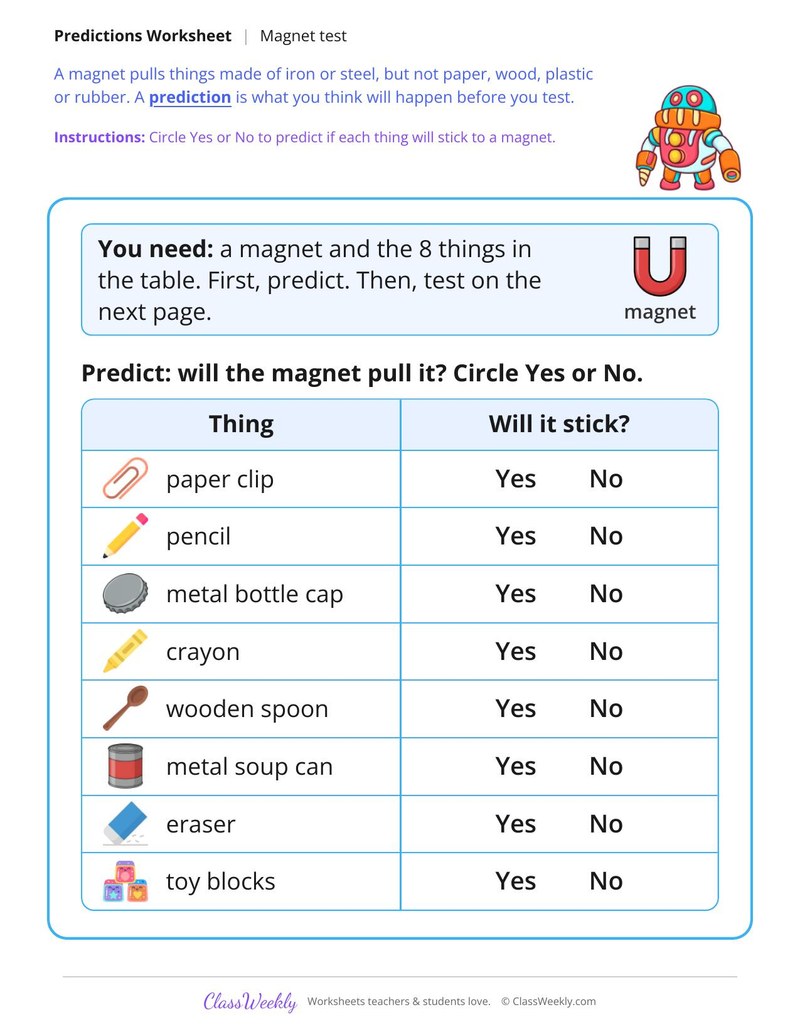 Magnet Test Record Sheet - Page 1
