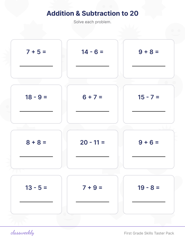 First Grade Skills Taster Pack