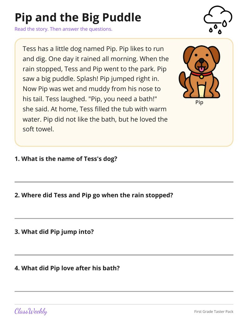 First Grade Skills Taster Pack
