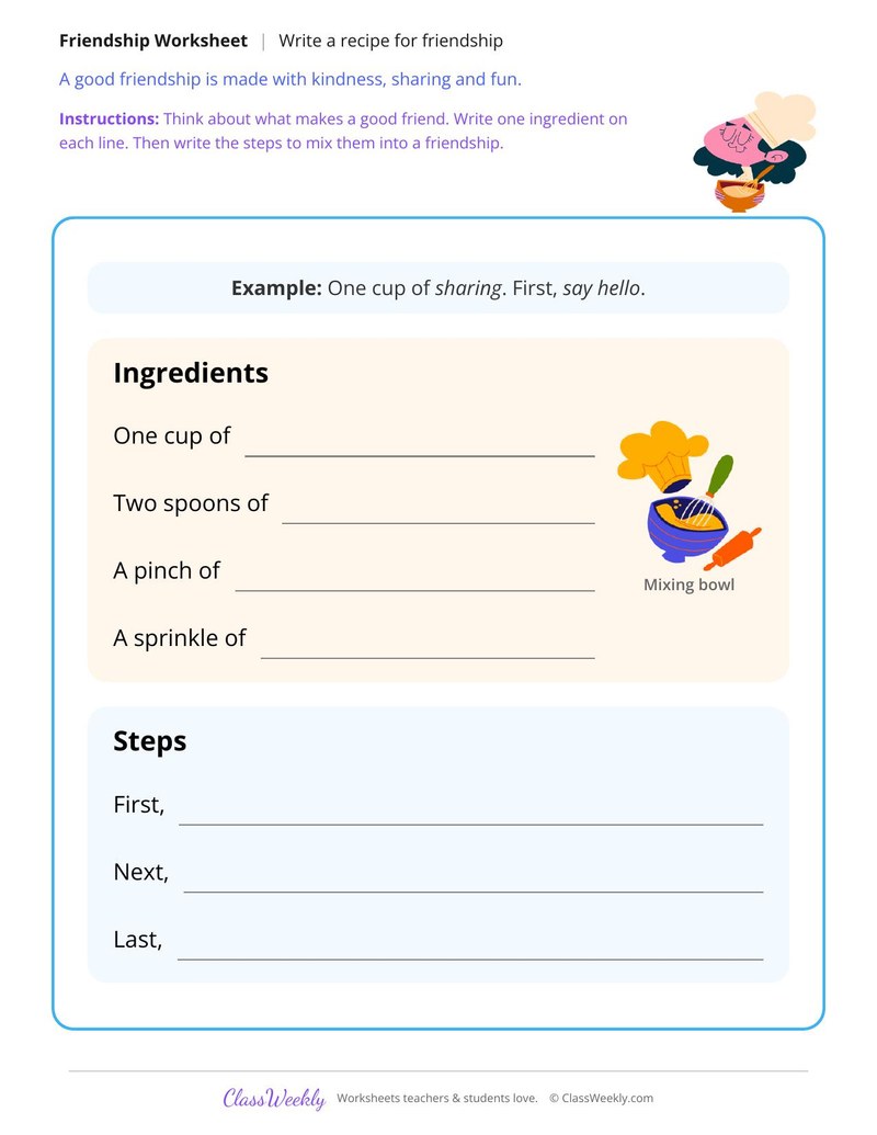 Friendship Recipe