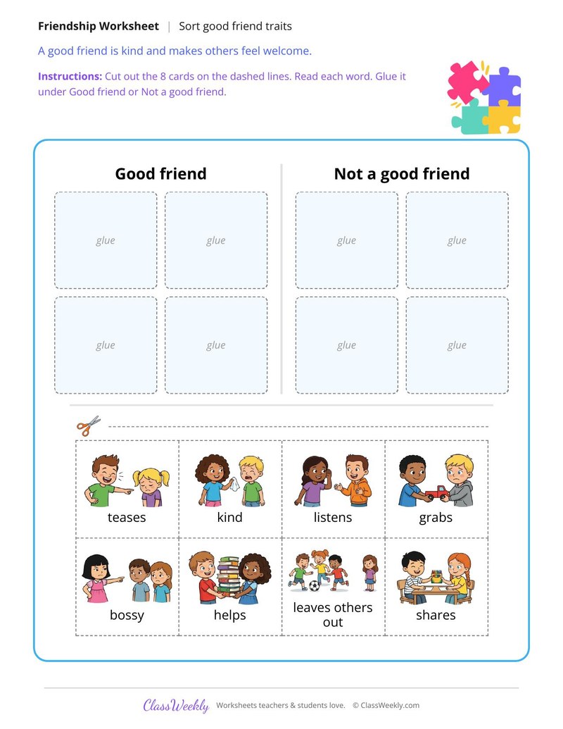 What Makes a Good Friend? Cut and Sort