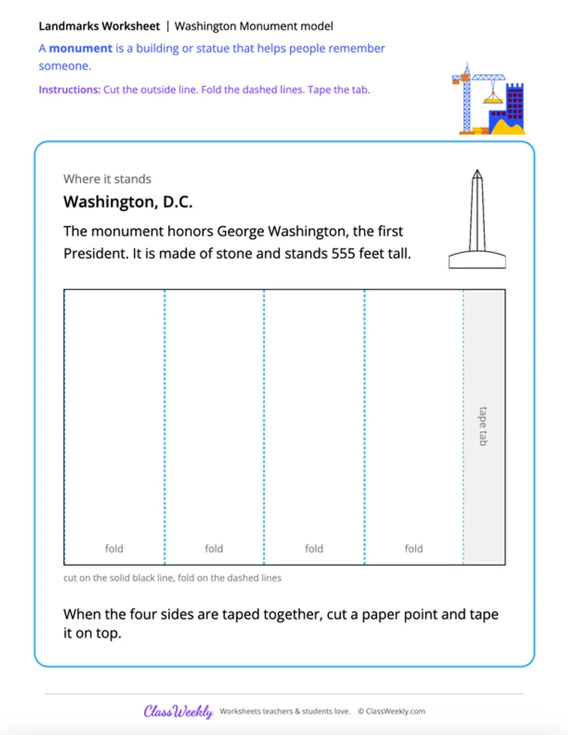 Washington Monument model