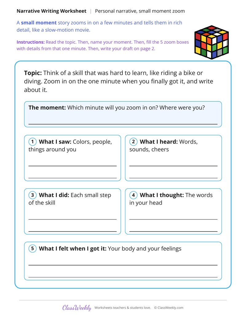 The Hardest Thing I Learned Personal Narrative - Page 1