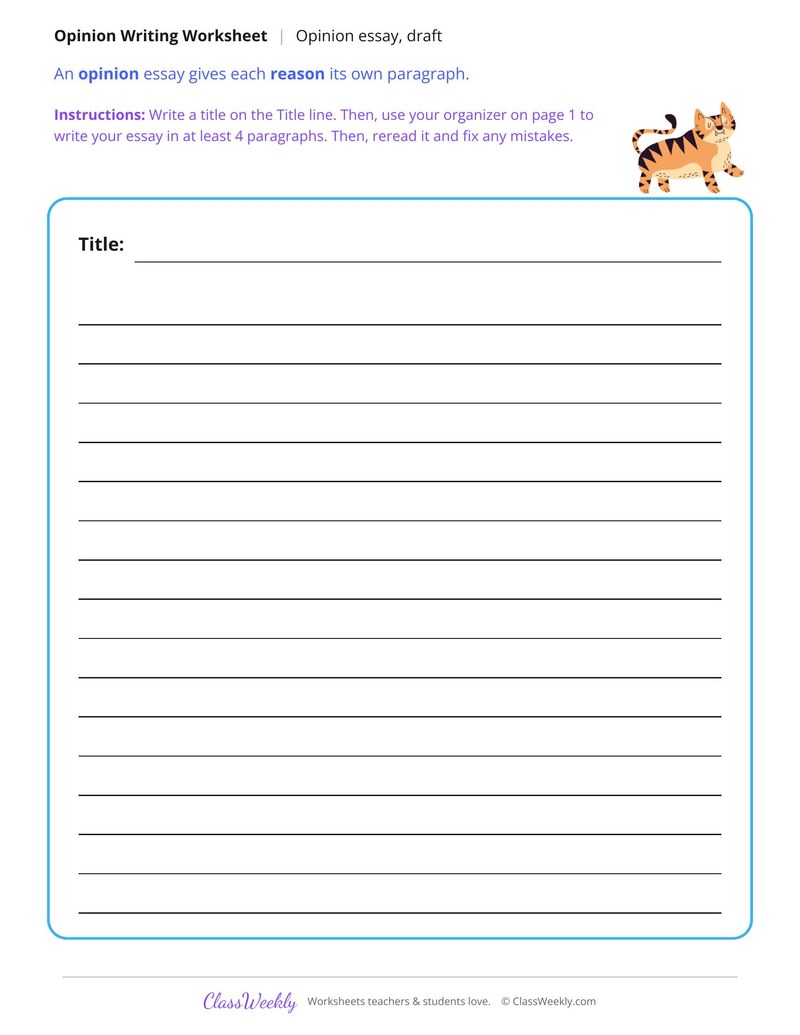 Should Pets Be Allowed in School Opinion Writing - Page 2