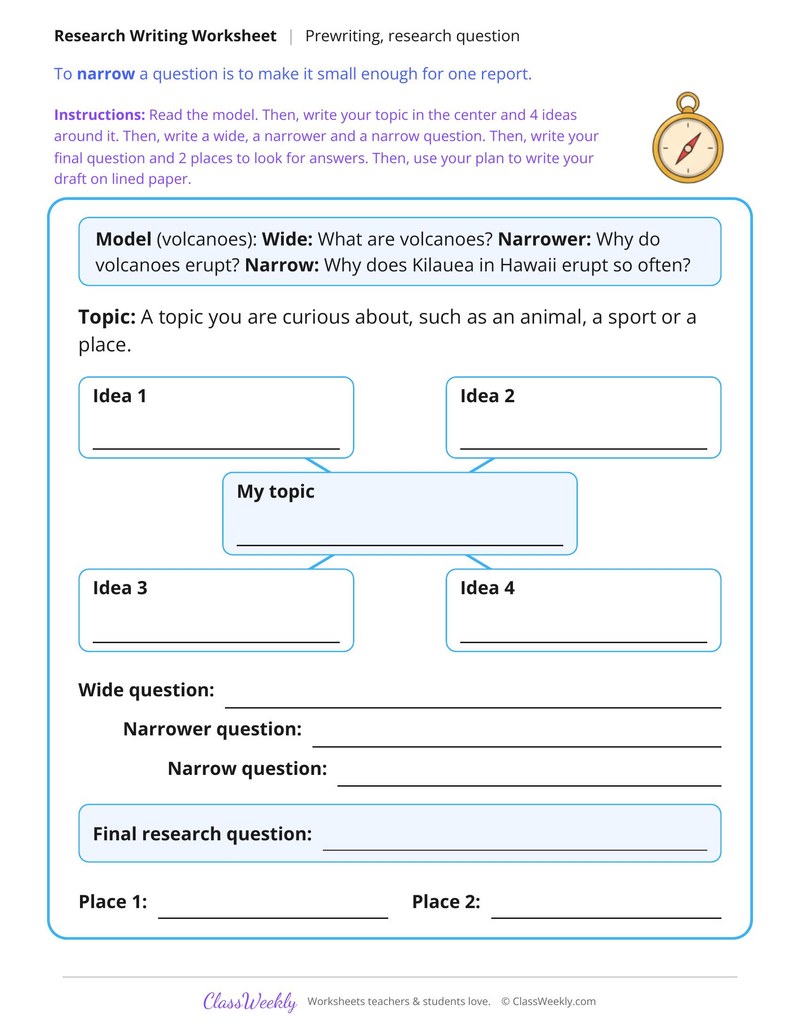 Choose and Narrow a Research Question