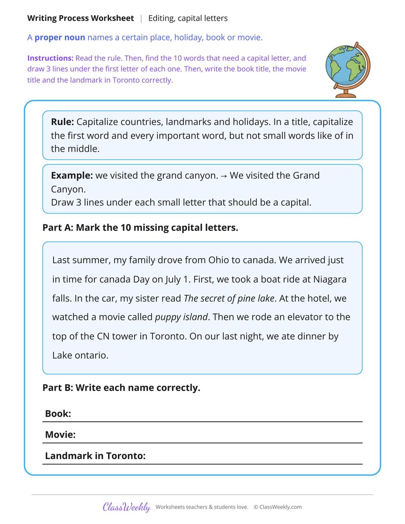 Edit a Report for Capitalization of Titles and Places