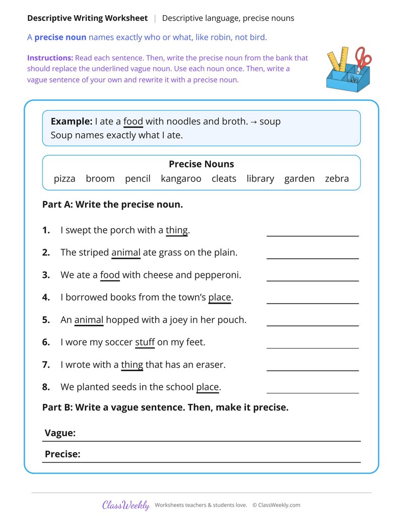 Use Precise Nouns Instead of Vague Ones