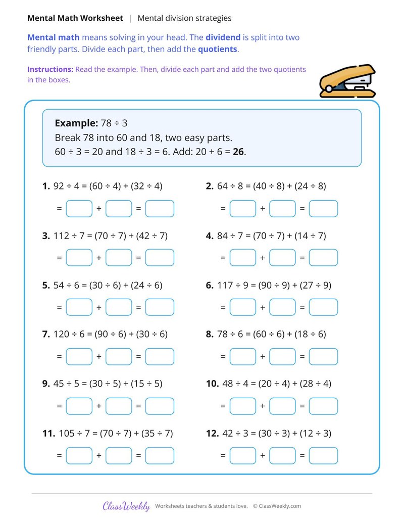 Mental Division Strategies