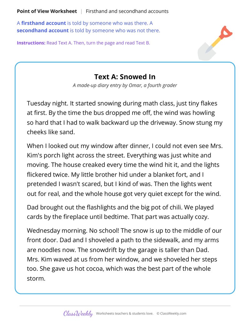 Firsthand and Secondhand Accounts of a Blizzard - Page 1