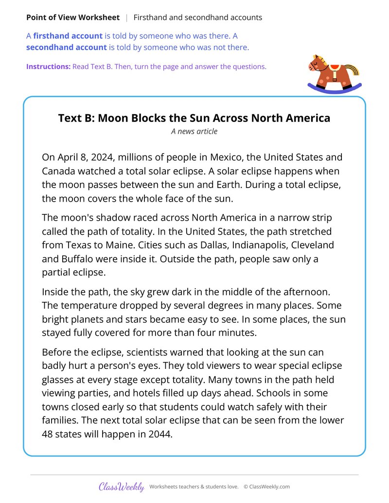 Firsthand and Secondhand Accounts of a Solar Eclipse - Page 2