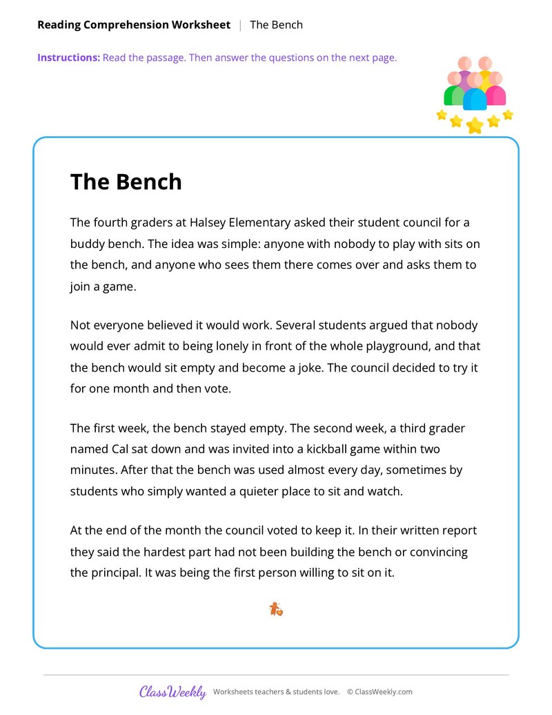The Bench - Friendship & Kindness - Page 1