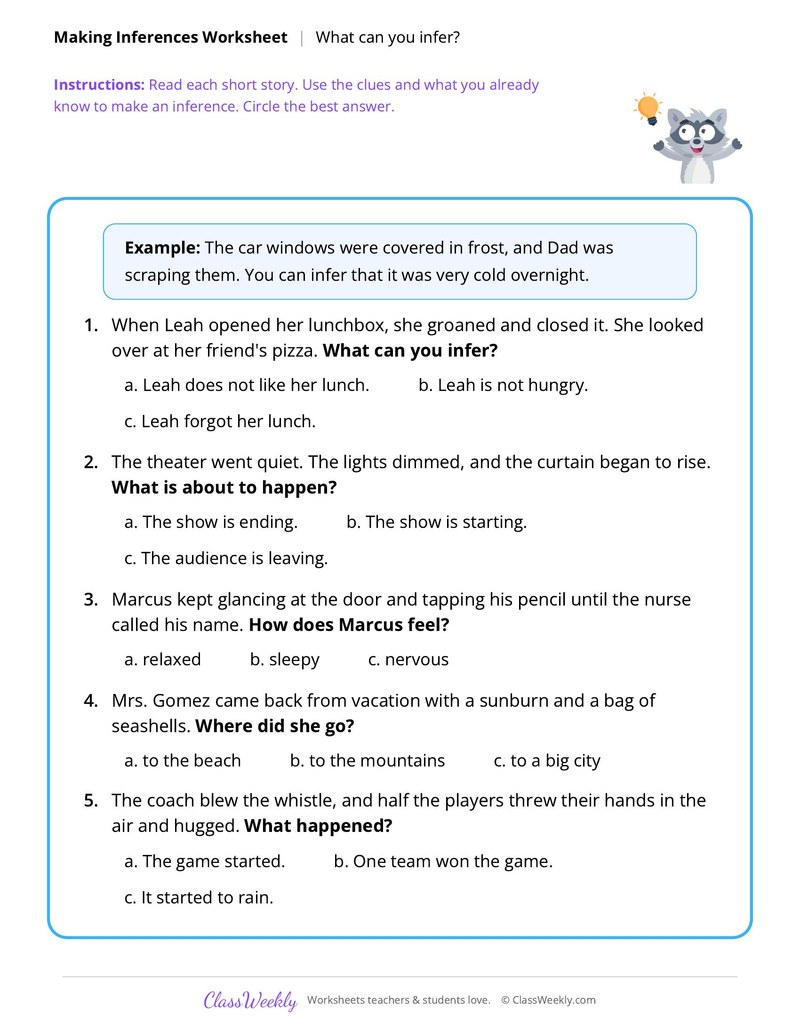 Making Inferences: What can you infer?