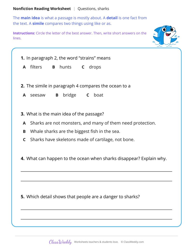 Sharks Are Not Monsters (Nonfiction Passage)